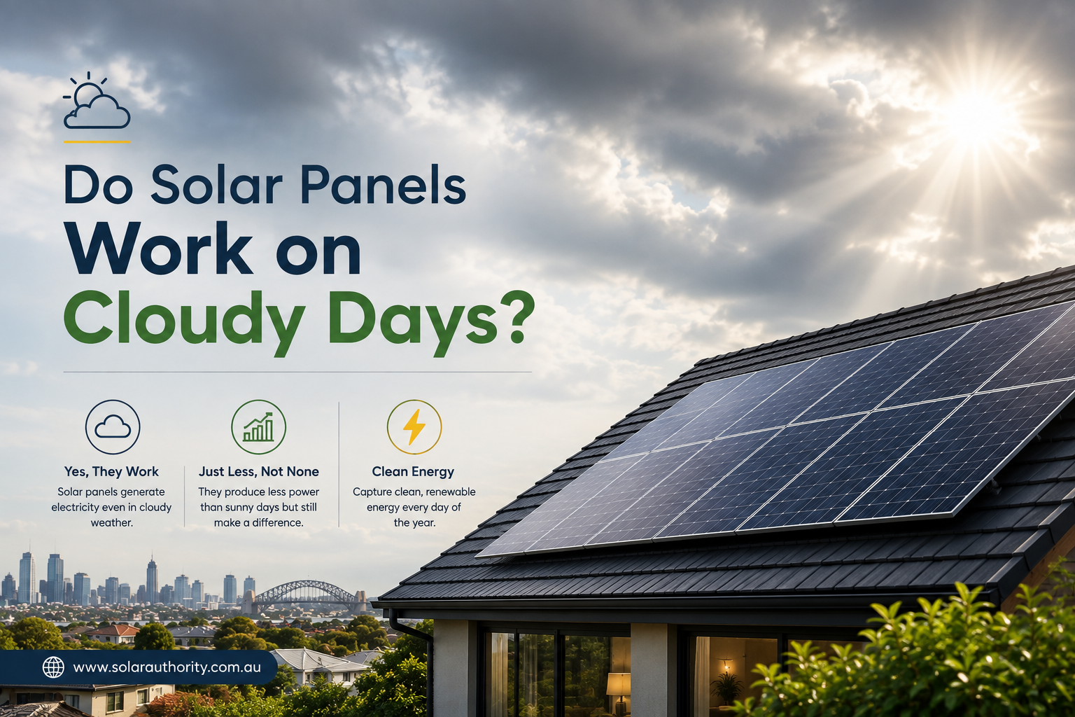 Solar Panels Under Cloudy Skies