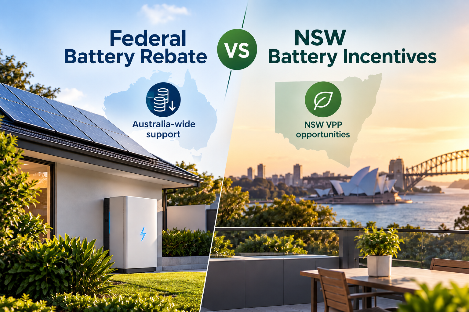 Federal vs NSW Battery Incentives